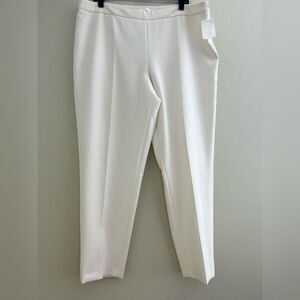 New Boss Cream Ankle-Length Straight Leg Women's Pants Size 14